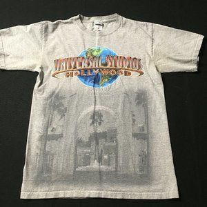 #FF Universal Studios Hollywood Shirt Mens Medium distress vintage double sided